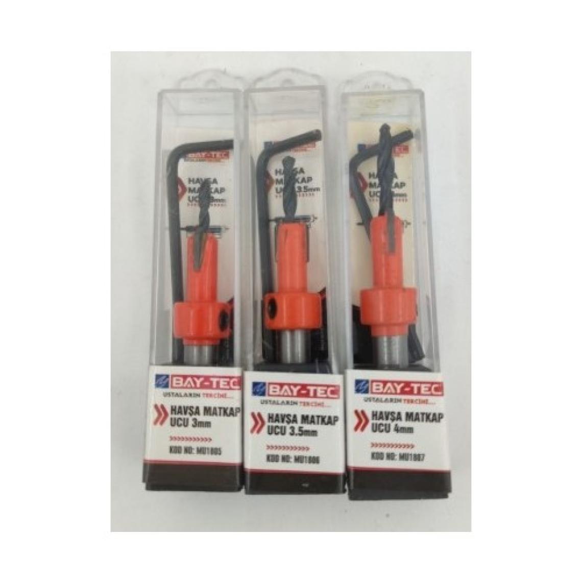 Bay-Tec Havşa Matkap Ucu 3 Adet 3 mm 3,5mm 4 mm Profesyonel Hss