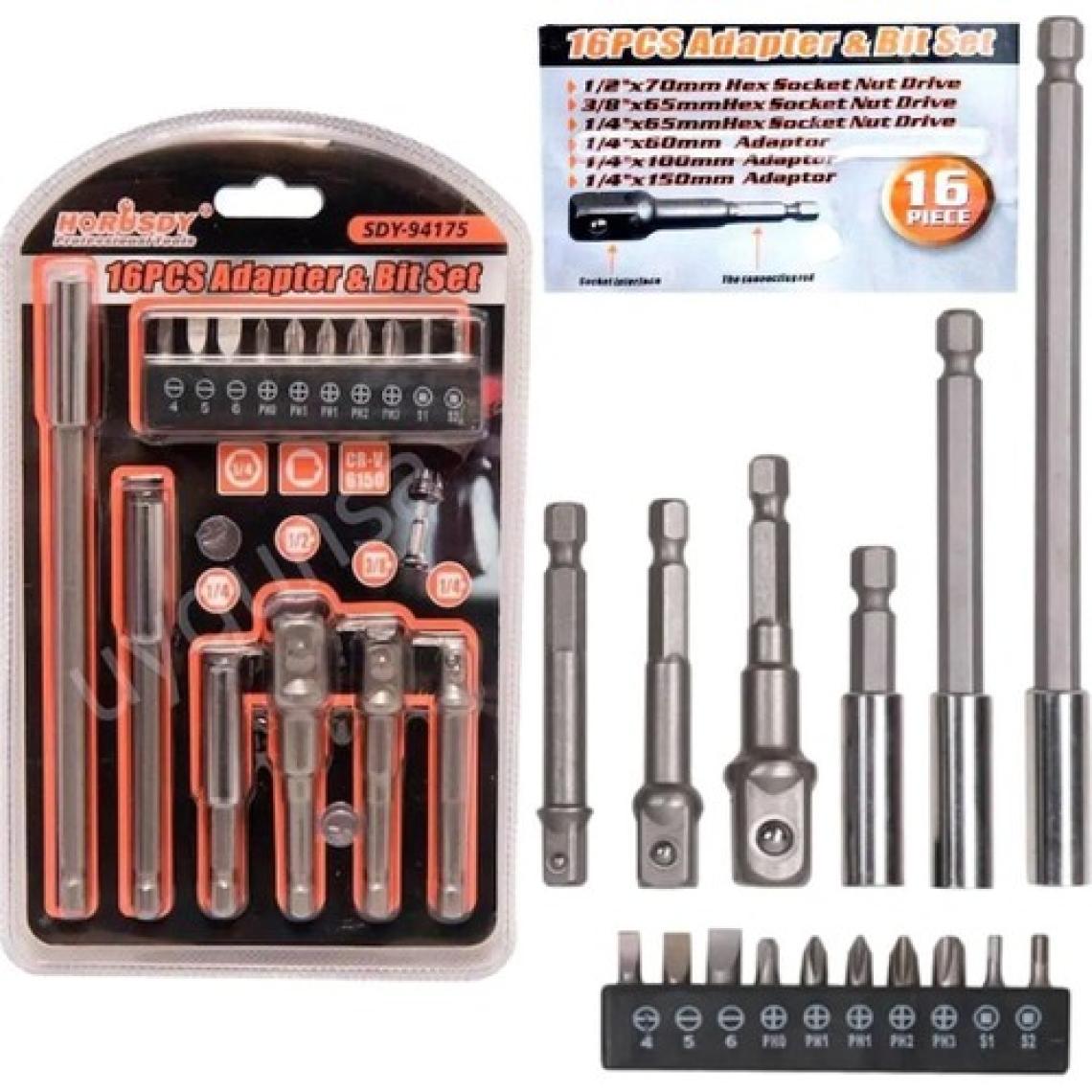 Horusdy Bits Uç Seti Bits Uzatma Lokma Adaptör Yıldız Uç 16PCS
