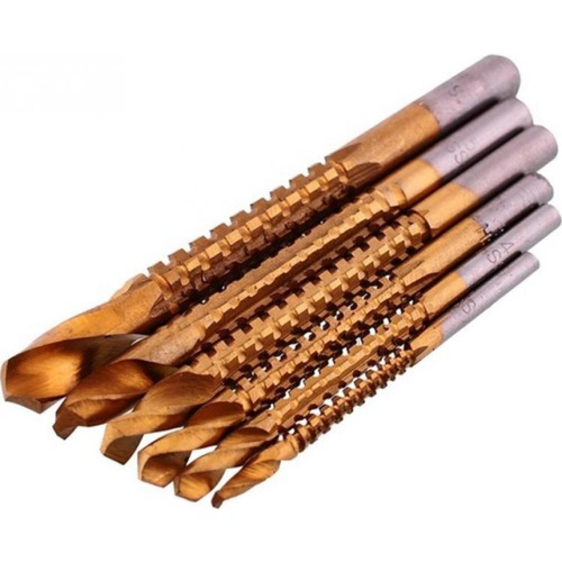 Profi̇sher Titanyum Kaplı Hss Havşa Matkap Ucu 4/5/6/7/8 mm 6'lı Set