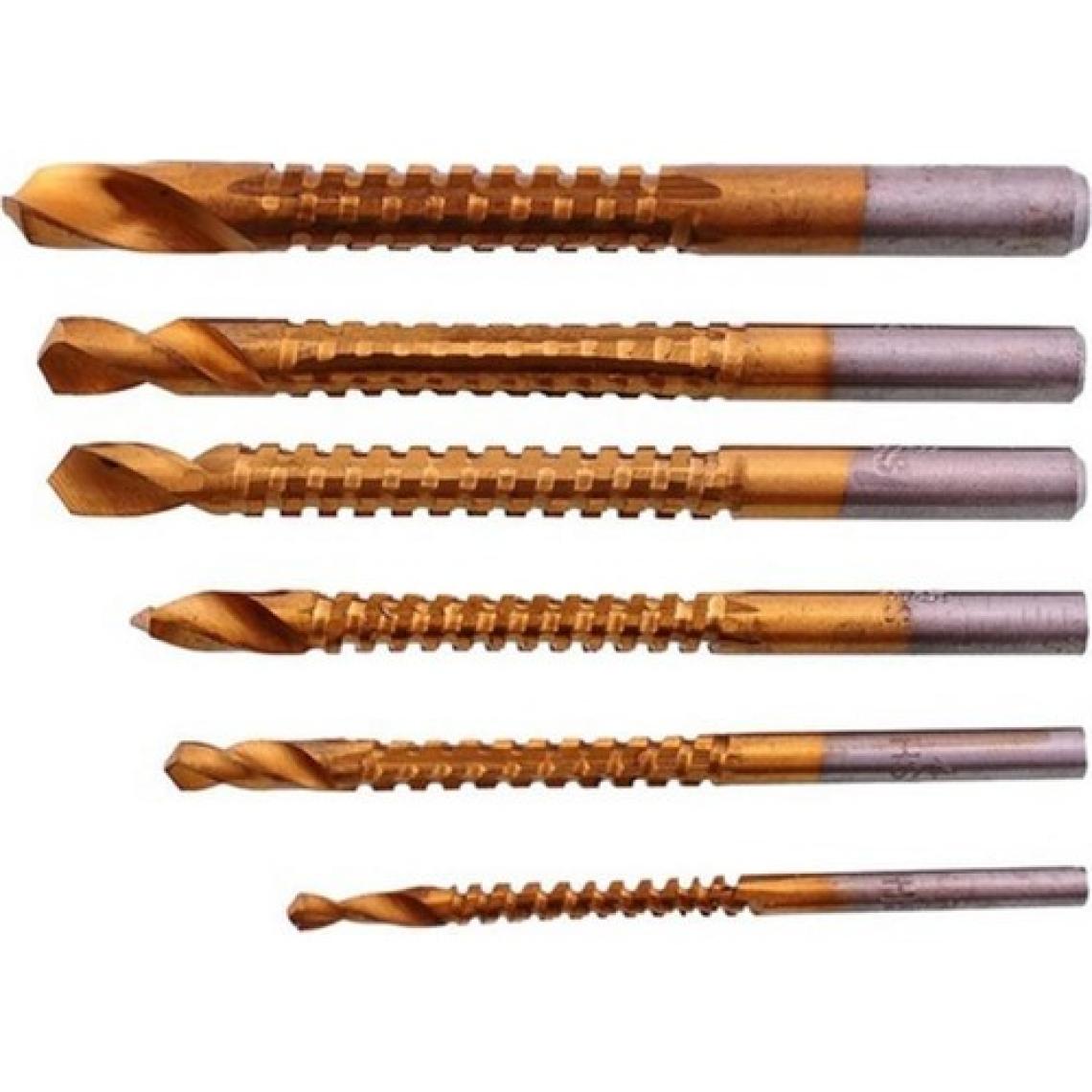 Profi̇sher Titanyum Kaplı Hss Havşa Matkap Ucu 4/5/6/7/8 mm 6'lı Set