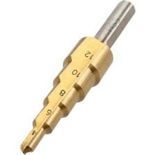 Bay-Tec Kademeli Matkap Ucu 4-12 Mm Sarı Titanyum Kozalak Panç