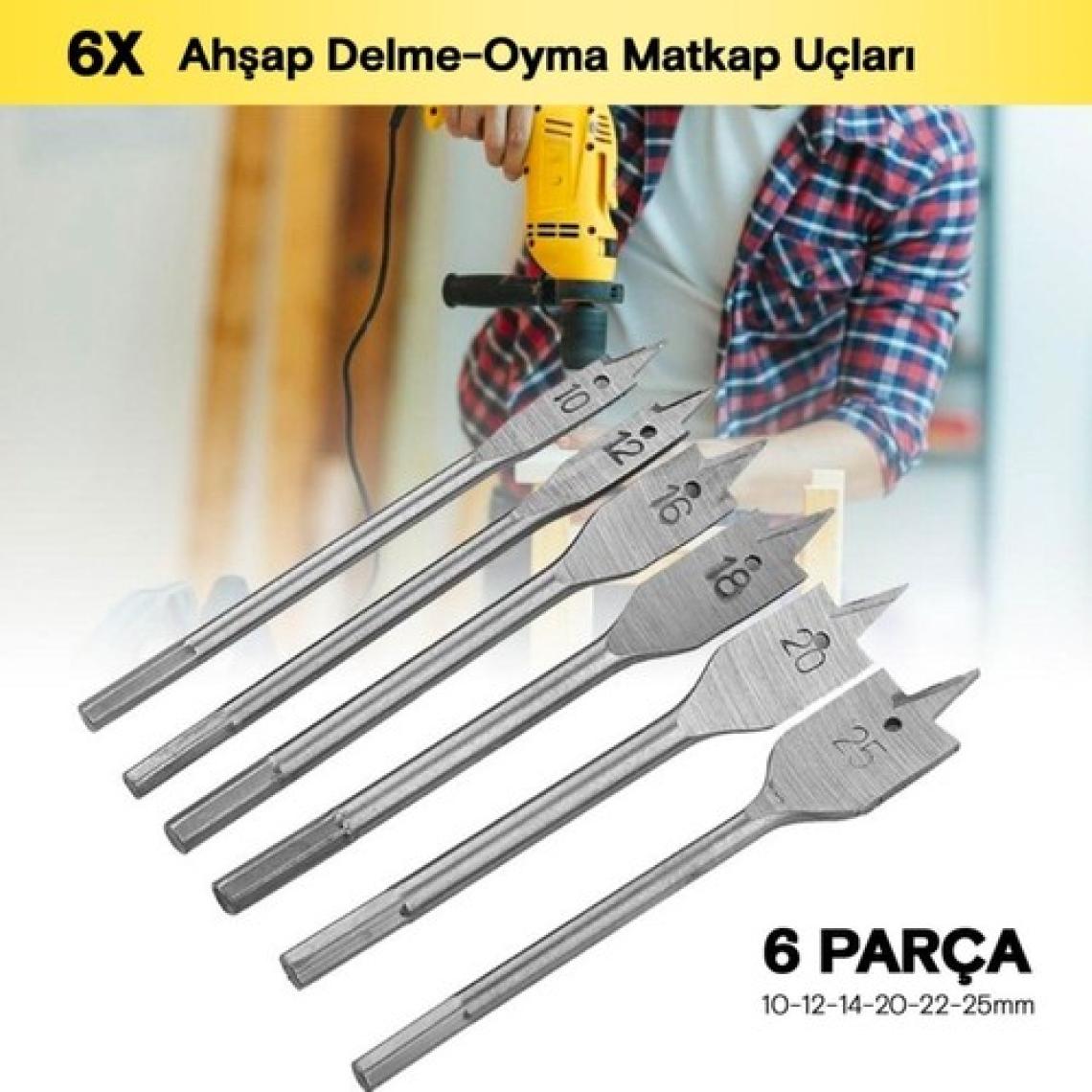 Neler Geldi Neler Yaprak Matkap Ucu Seti 6 Parça Tahta Ahşap Oyma Kelebek Set  Ahşap Oyucu Set