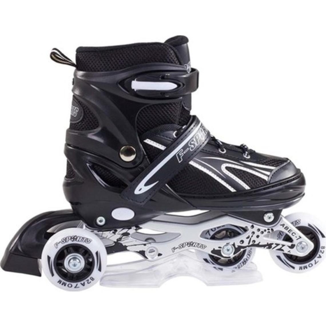 Furkan Toys F-Sports  Siyah Ayarlabilir 2+2 Işıklı Metal Alıştırma Pateni Çanta