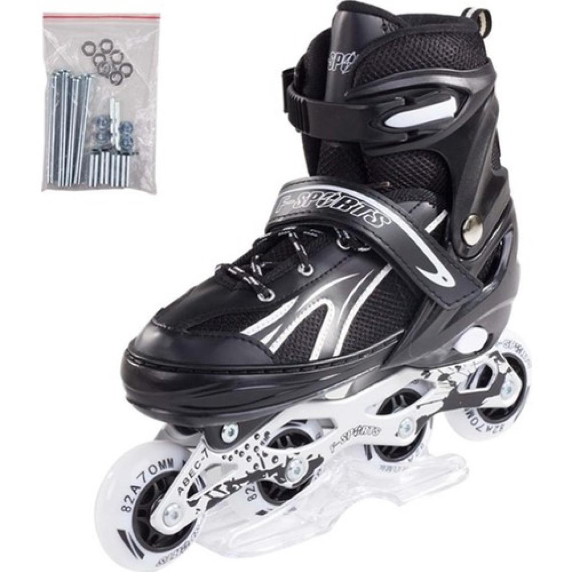 Furkan Toys F-Sports  Siyah Ayarlabilir 2+2 Işıklı Metal Alıştırma Pateni Çanta