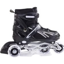 Furkan Toys F-Sports  Siyah Ayarlabilir 2+2 Işıklı Metal Alıştırma Pateni Çanta