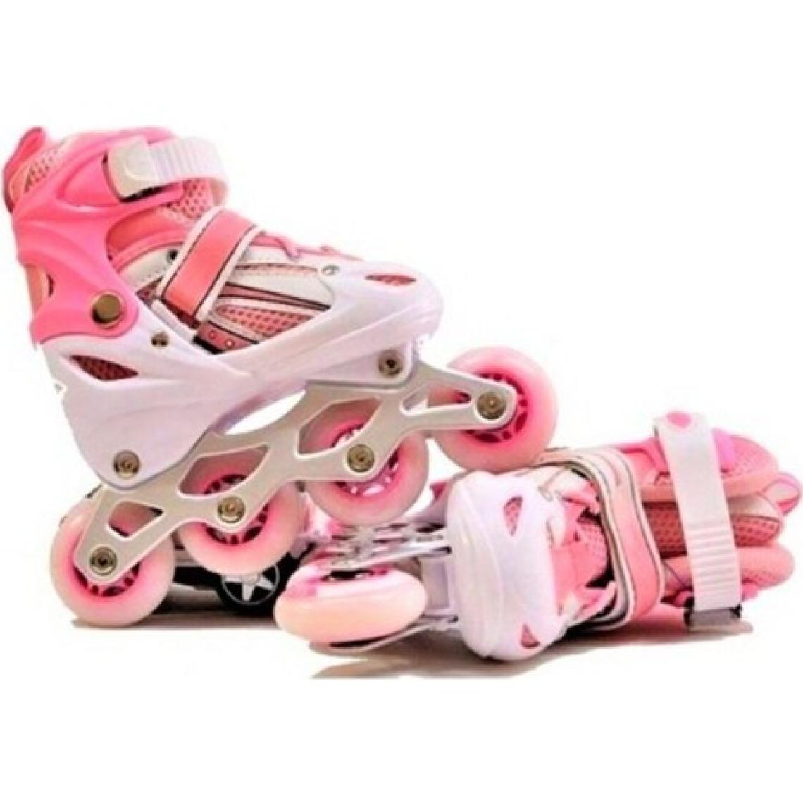 Bircan Pembe Silikon Tekerlekli Ayarlanabilir Paten 30-33 Numara
