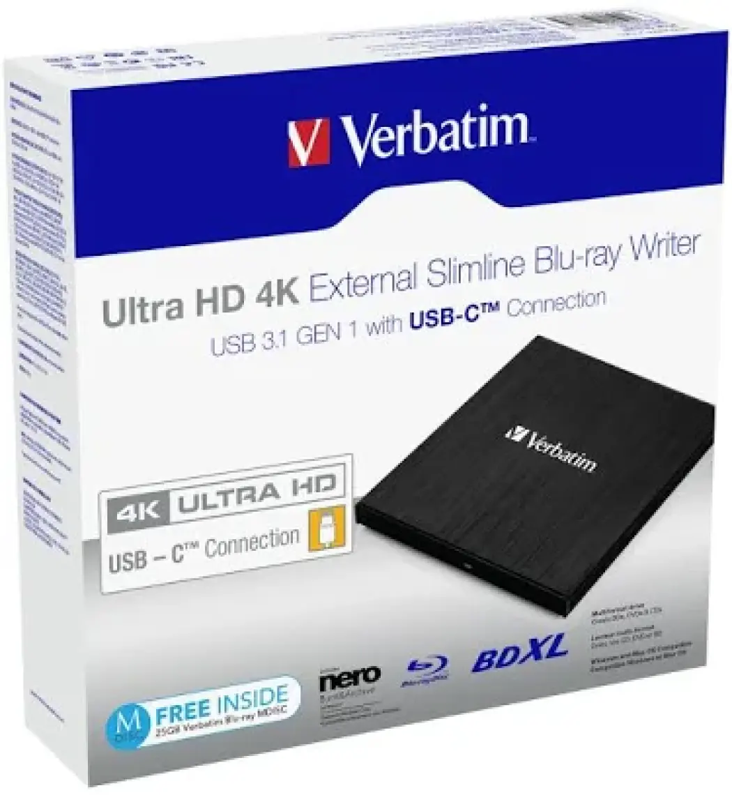 Verbatim Usb-C Ultra Hd 4K Blu-Ray Yazıcı