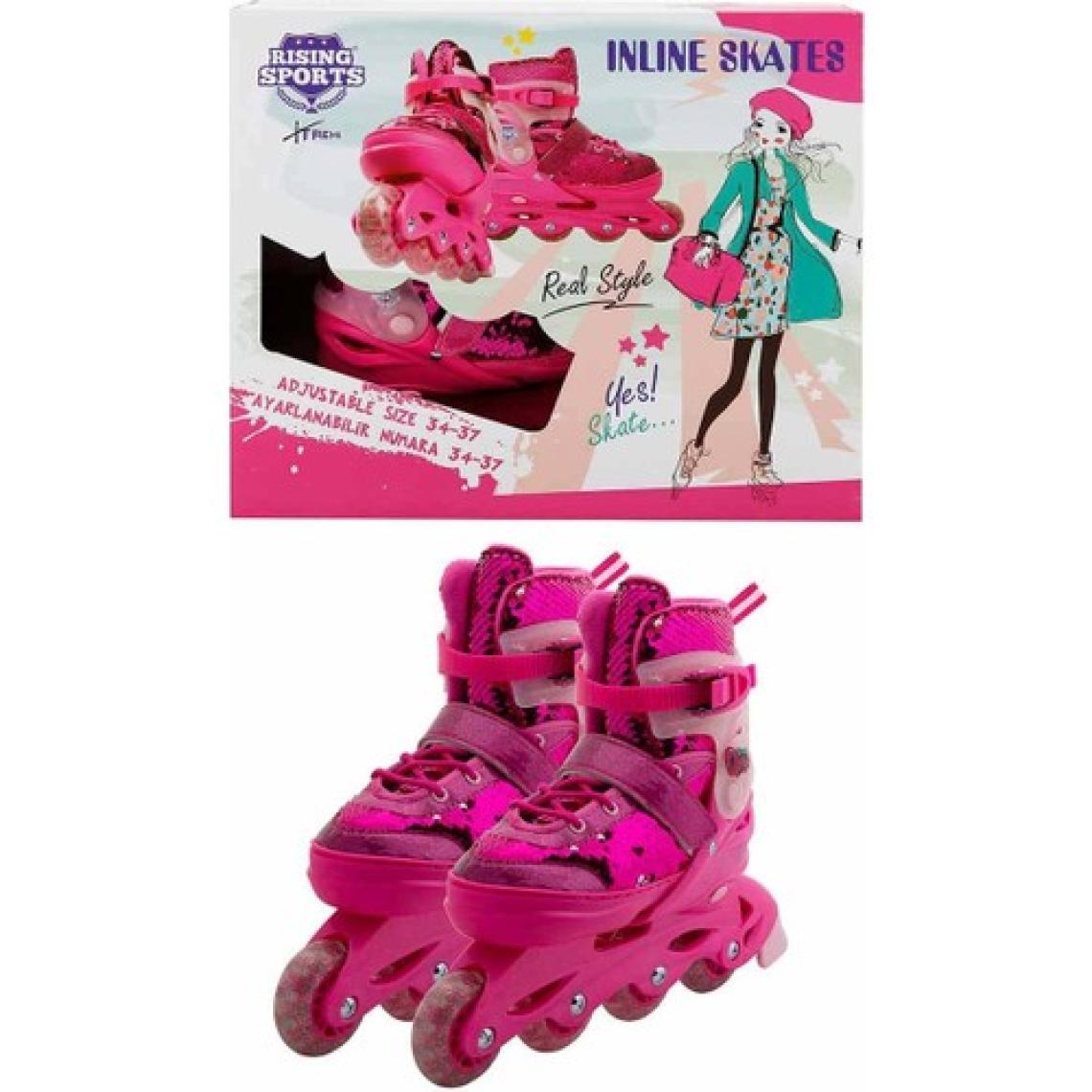 Rising Sports Inline 4 Teker Paten Pembe Payetli