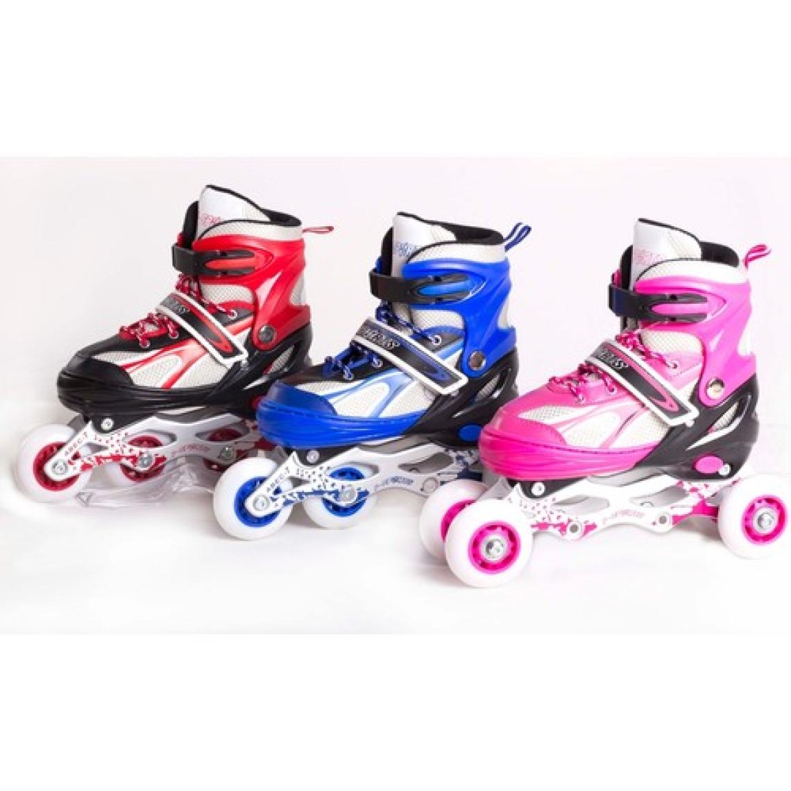 Furkan Toys F-Sports 2+2 Ayarlanabilir Ön Tekerleği Işıklı Metal Alıştırma Pateni Çanta Hediyeli