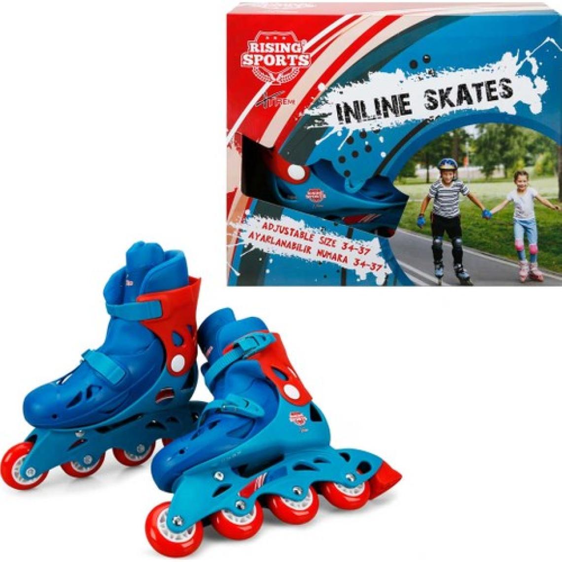 Rising Sports 4 Teker Paten 34/37 Mavi