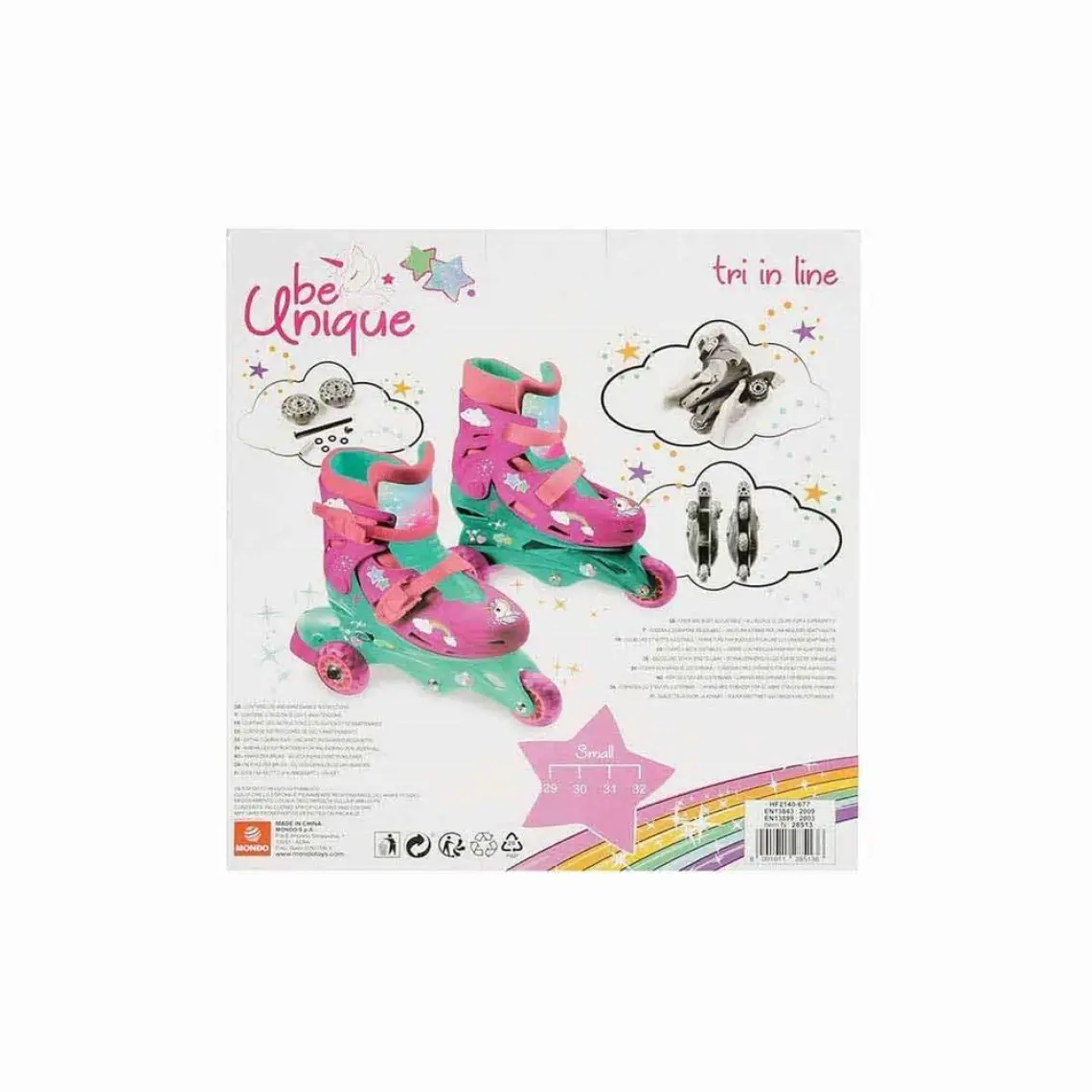 Mondo Sports Unicorn Desenli Inline 3 Tekerlekli Paten