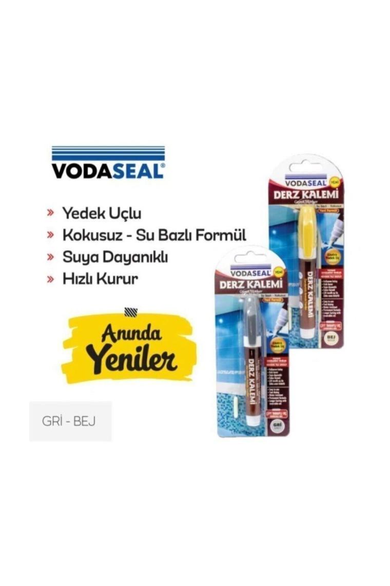 Çift Uçlu Su Bazlı Kokusuz Kalıcı Derz Kalemi - Bej