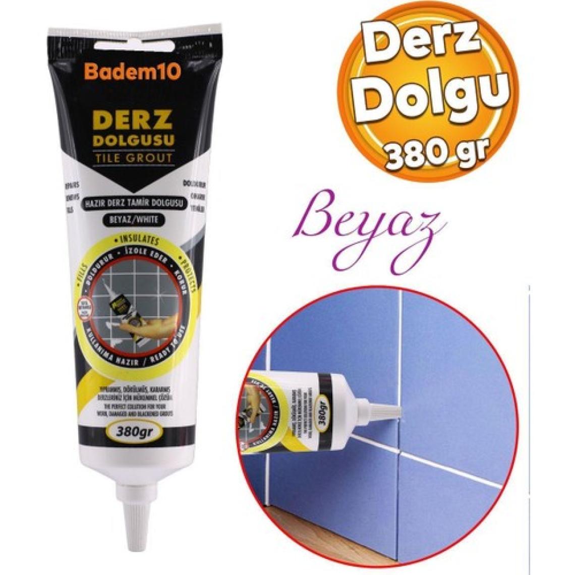 Badem10 (2 Adet) Fayans Arası Beyaz Hazır Derz Boyama Dolgusu