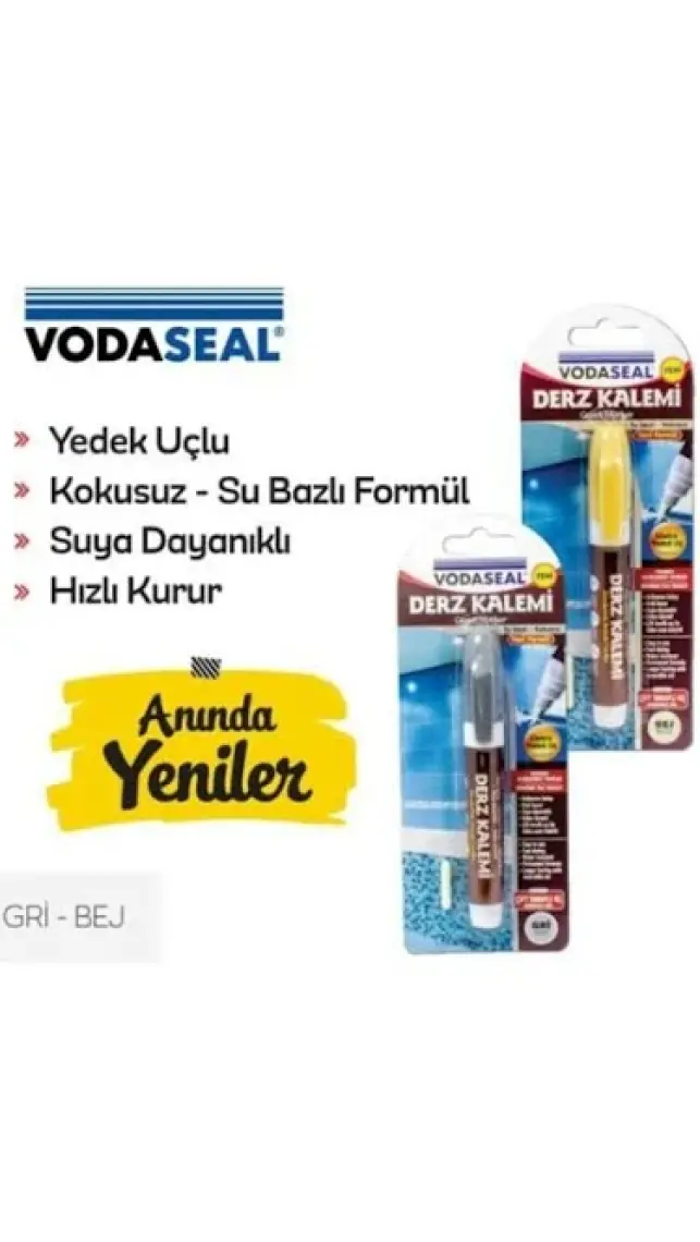 Vodaseal Derz Çizgisi Yenileme Kalemi Tekli Gri