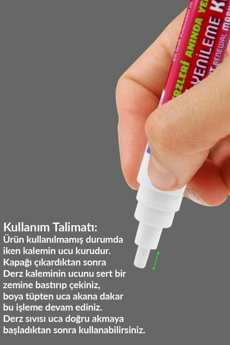 Derz Dolgu Kalemi Fayans Beyaz Hızlı Kuruyan Su Bazlı Kokusuz Kalıcı Yenileme