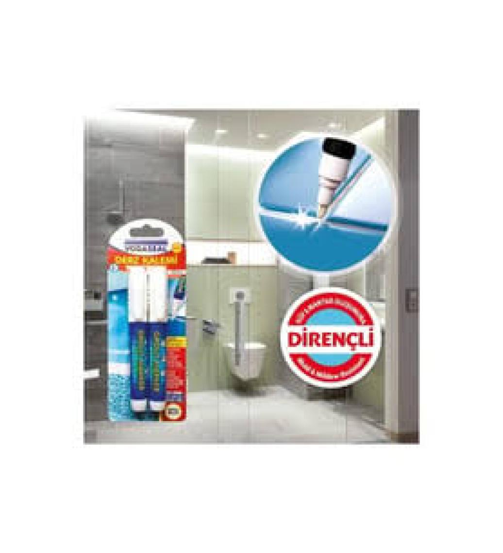 Vodaseal Fayans Derz Kalemi Yedek Uçlu Beyaz 2 li Set