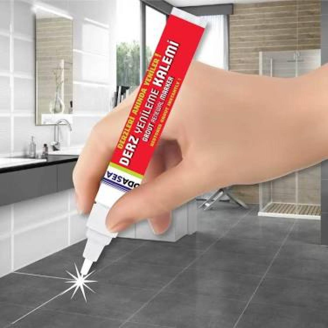 Vodaseal Fayans Derz Kalemi Yedek Uçlu Beyaz 2 li Set