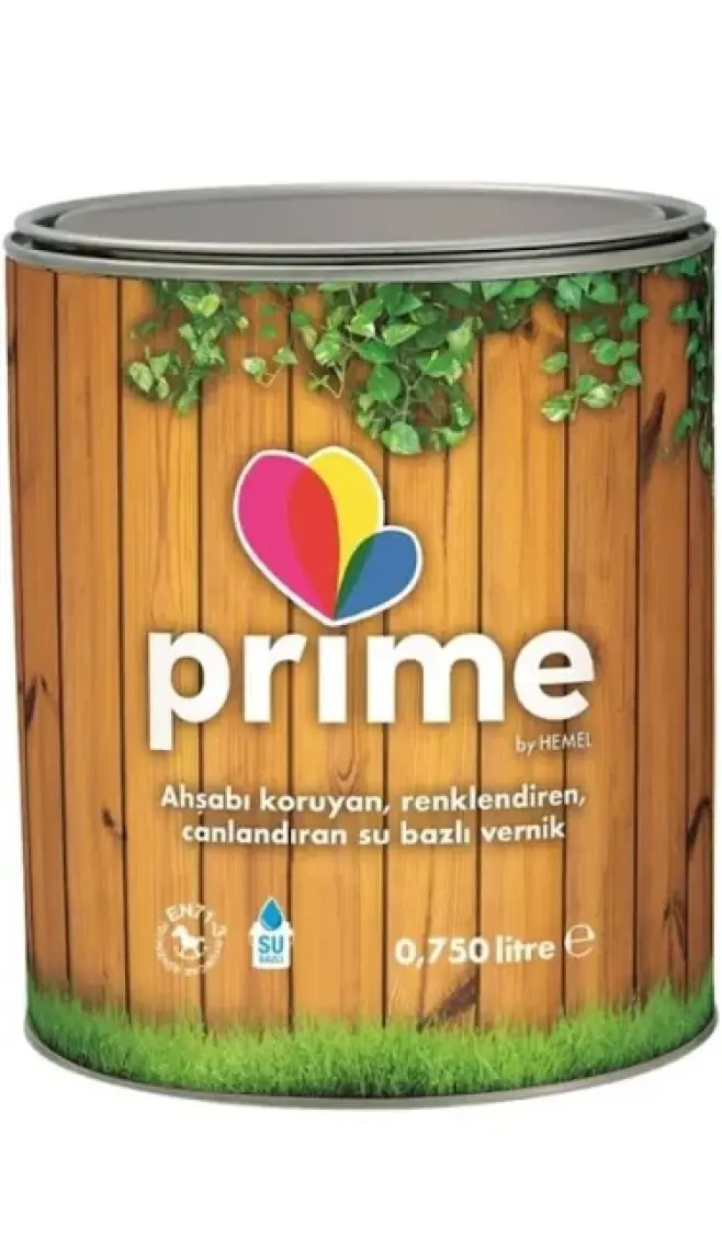 Hemel Prime Su Bazlı Koruyucu Vernik 0,75 Lt  Şeffaf  Renk