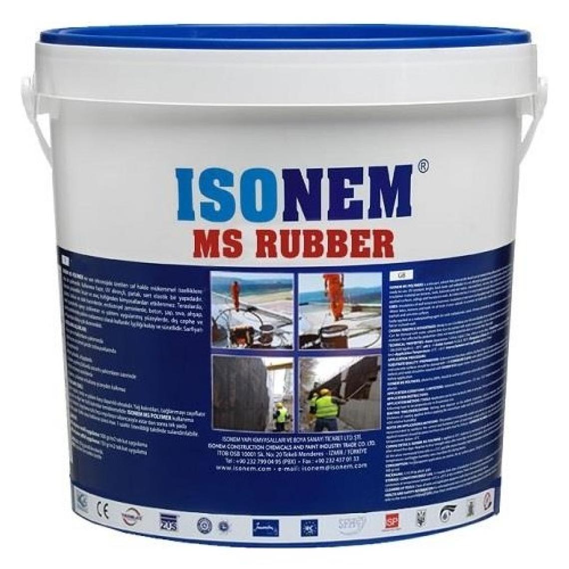Isonem Ms Rubber Likit Bitüm Kauçuk Membran 5 kg Siyah