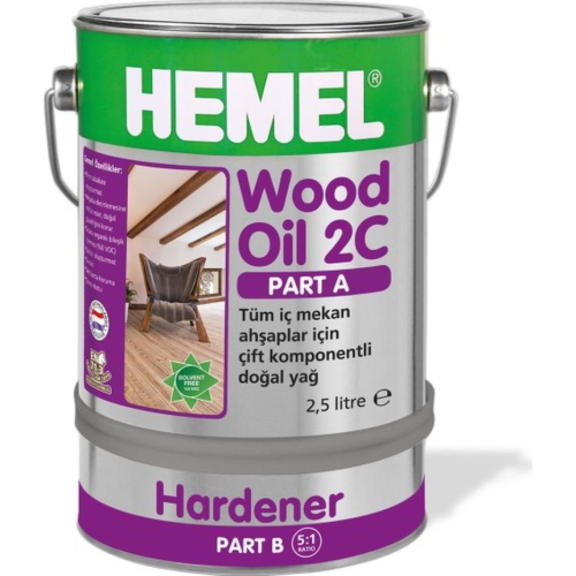 HEMEL Arge Wood Oil 2C Çift Komponentli Doğal Yağ Light 300 gr