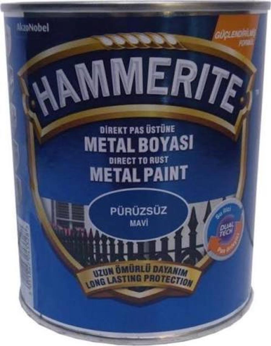 Hammerite Pürüzsüz Boya 1 Kg Mavi