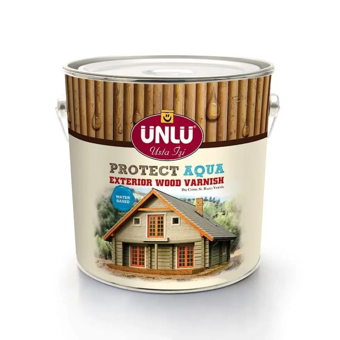 Ünlü Protect Aqua Su Bazlı Dış Cephe Vernik 2,5 Lt