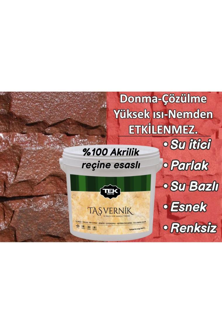 Tek Boya Su Bazlı 0.75 lt Taş Vernik