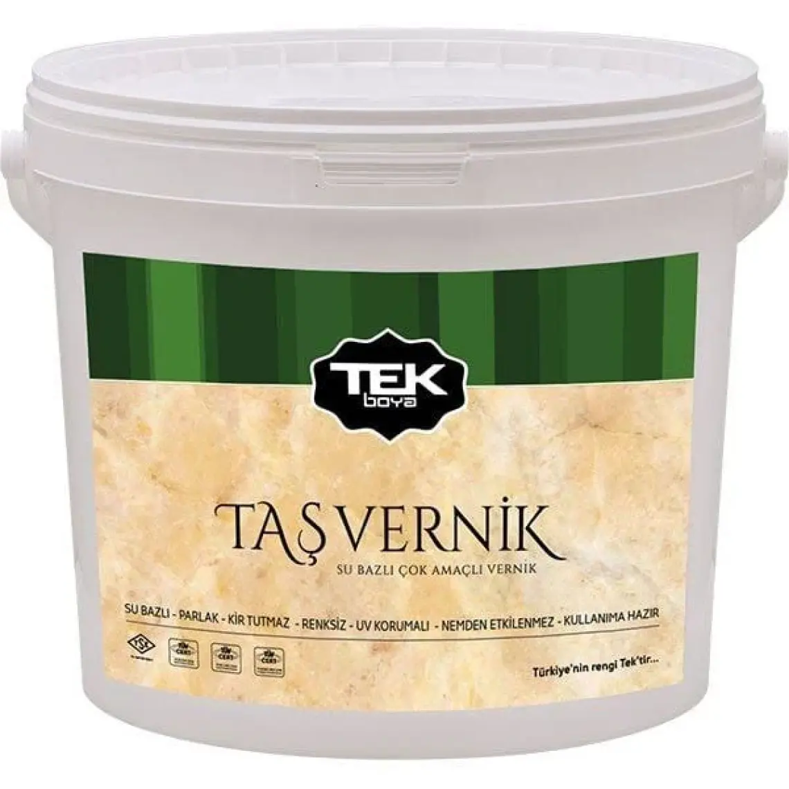 Tek Boya Tek Su Bazlı Taş Vernik Şeffaf 15  lt
