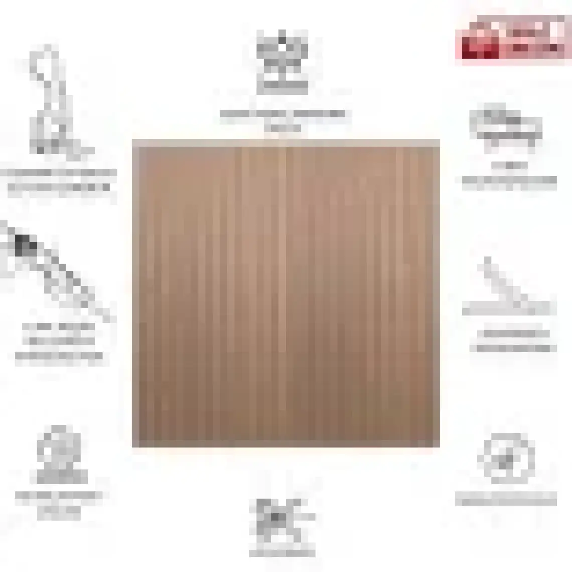 Tink Akustik ve Dekoratif Lambiri Desenli Keçe Panel 45X90 cm / 2 Adet / 0,81 M²
