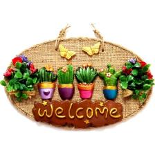 Mixperi Çiçeklerin Büyüsü Welcome Yazılı Kapı ve Duvar Süsü