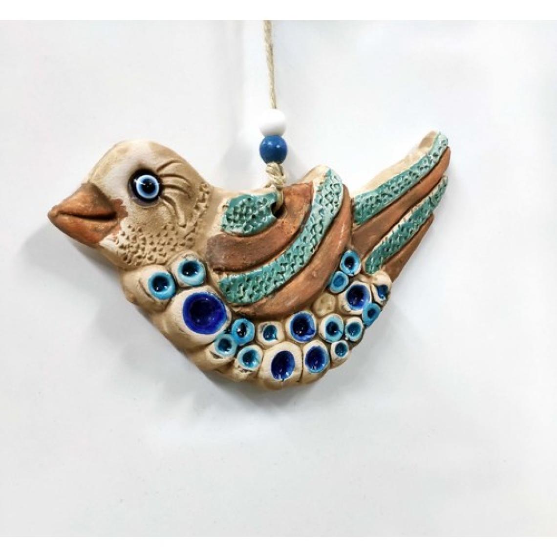 SUME Seramik Mini Kuş Dekoratif Duvar Süsü 17 x 10 cm