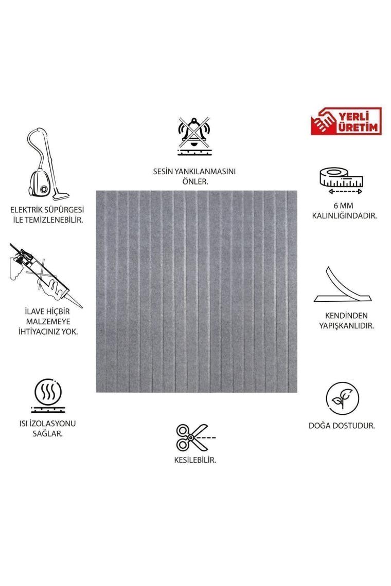 Tink Akustik ve Dekoratif Lambiri Desenli Keçe Panel 45X90 cm / 2 Adet / 0,81 M²