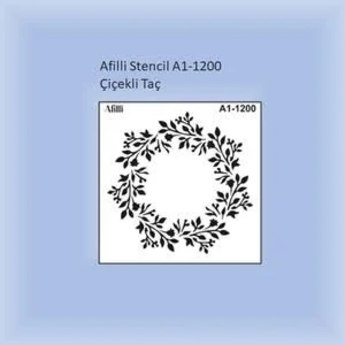 Filli Boya Afilli Stencil A1-1200 Çiçekli Taç 30X30