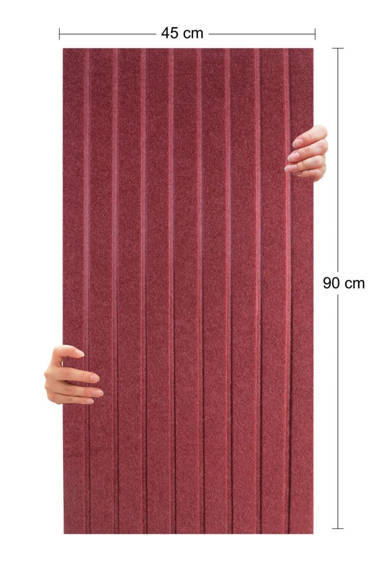 Tink Akustik ve Dekoratif Lambiri Desenli Keçe Panel 45X90 cm / 2 Adet / 0,81 M²