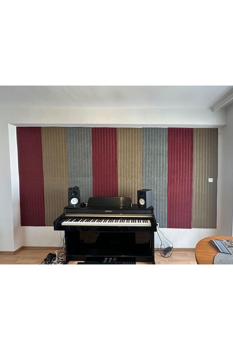 Tink Akustik ve Dekoratif Lambiri Desenli Keçe Panel 45X90 cm / 2 Adet / 0,81 M²