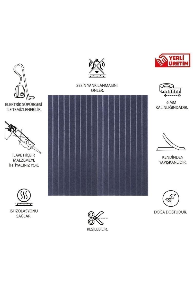 Tink Akustik ve Dekoratif Lambiri Desenli Keçe Panel 45X90 cm / 2 Adet / 0,81 M²