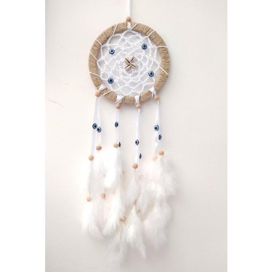Hd Marketim Nazar Boncuklu Düş Kapanı Dreamcatcher Kuş Tüyü Duvar Süsü Ev Dekor
