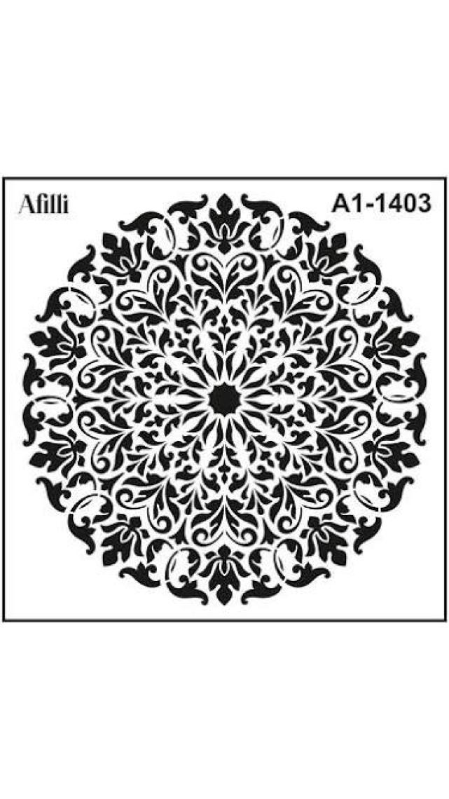 Filli Boya Afilli Stencil A1-1403 Mandala-3 30X30