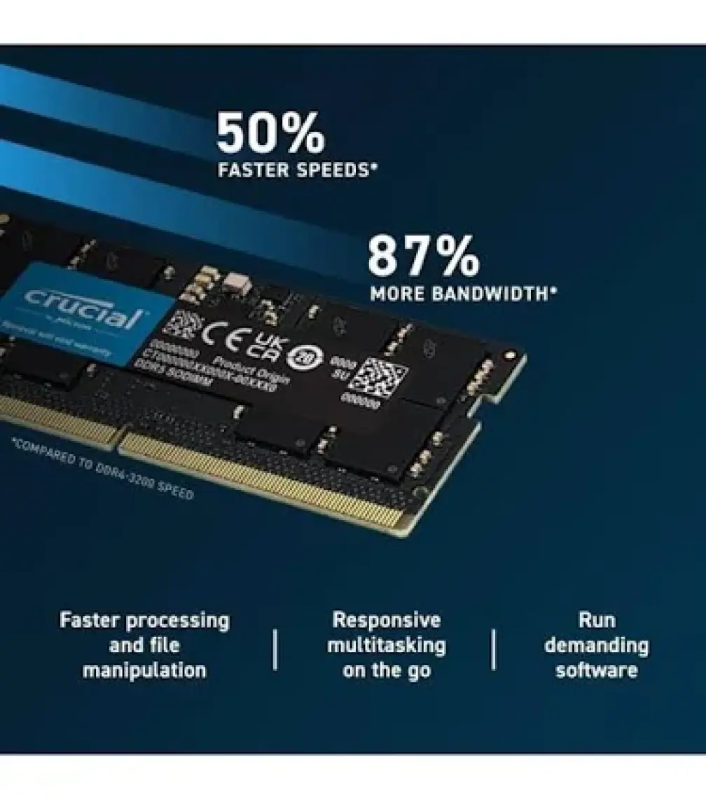 Crucial 16GB DDR5 4800MHz CL40 CT16G48C40S5 Notebook Ram