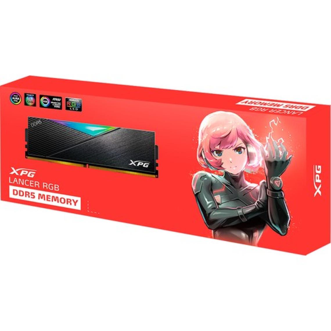 Adata XPG Lancer RGB 16GB 6000 MHz DDR5 CL30 Ram - Siyah  AX5U6000C3016G-CLARBK