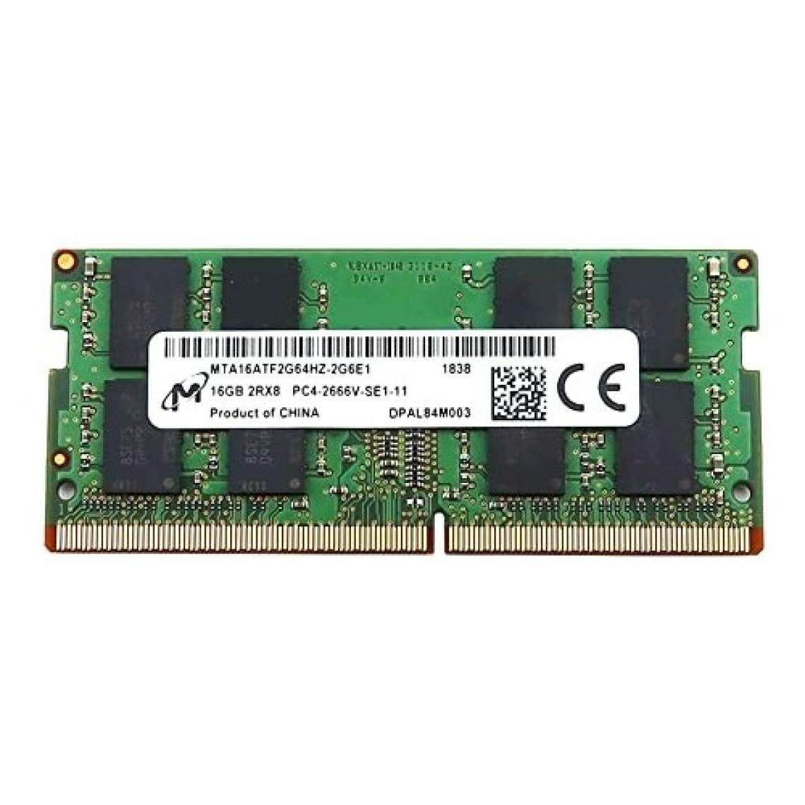 Micron MTA16ATF2G64HZ-2G6E1 16 GB Ddr4 2666 Mhz CL19 Notebook Ram