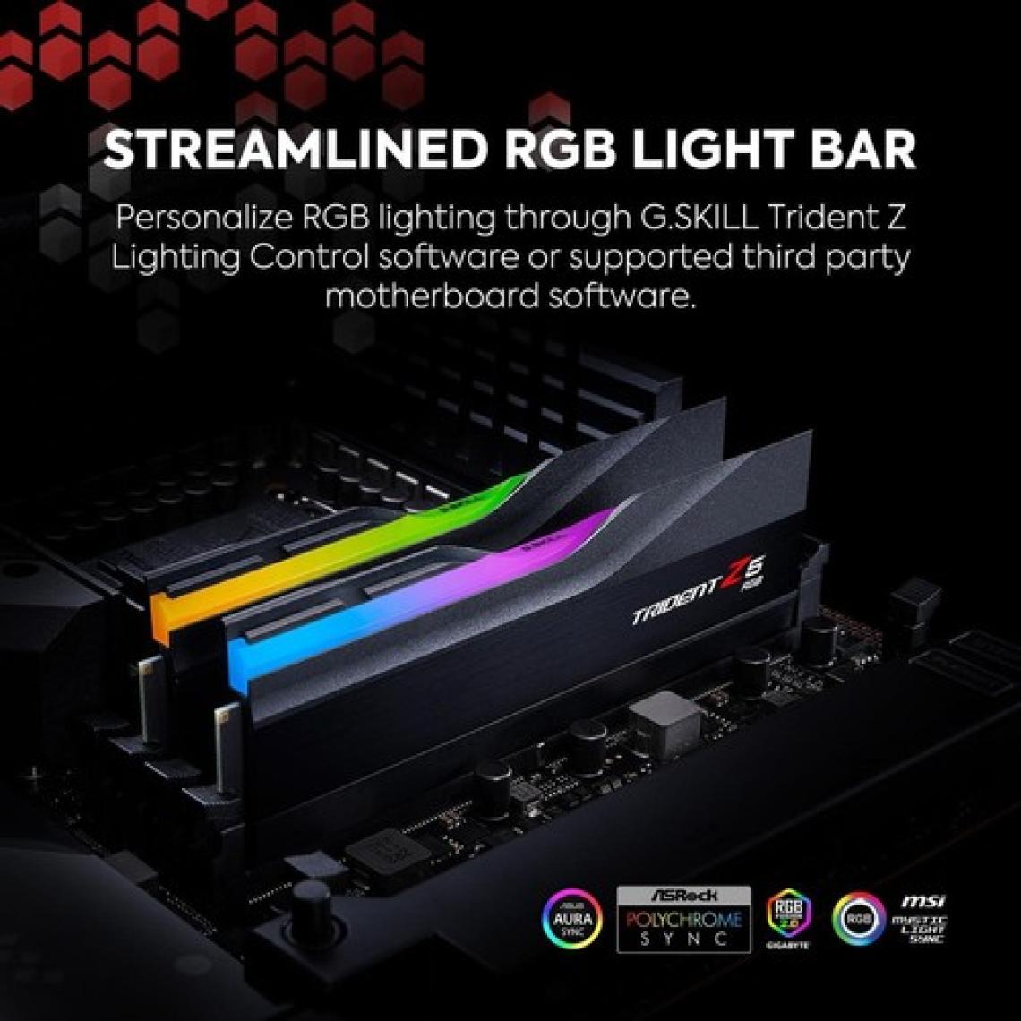 Gskıll Trident Z5 Rgb Siyah DDR5-6800MHZ CL34 96GB (2X48GB) Dual (34-46-46-108) 1,35V