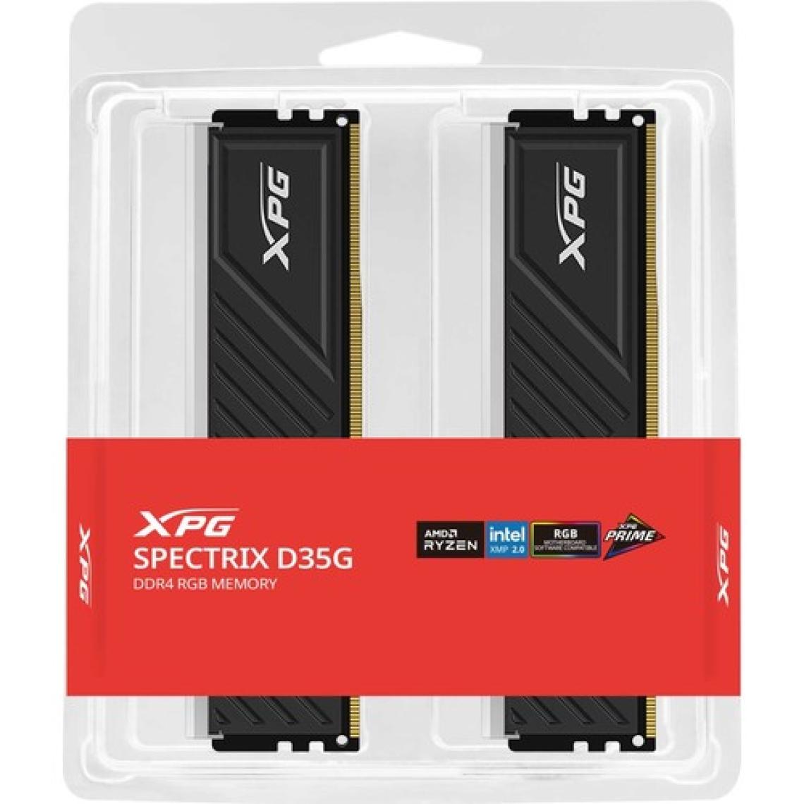 Xpg Spectrix D35 32GB (16X2) Rgb Ddr4 3600MHZ CL18 1.35V AX4U360016G18I-DTBKD35G Dual Kit Ram