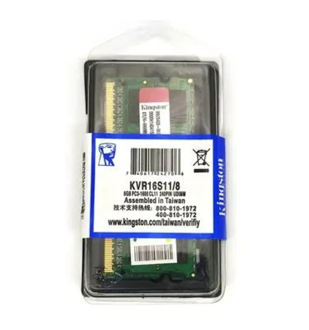 Kingston 8GB 1600MHz DDR3 Notebook Sodimm Ram (KVR16S11/8)