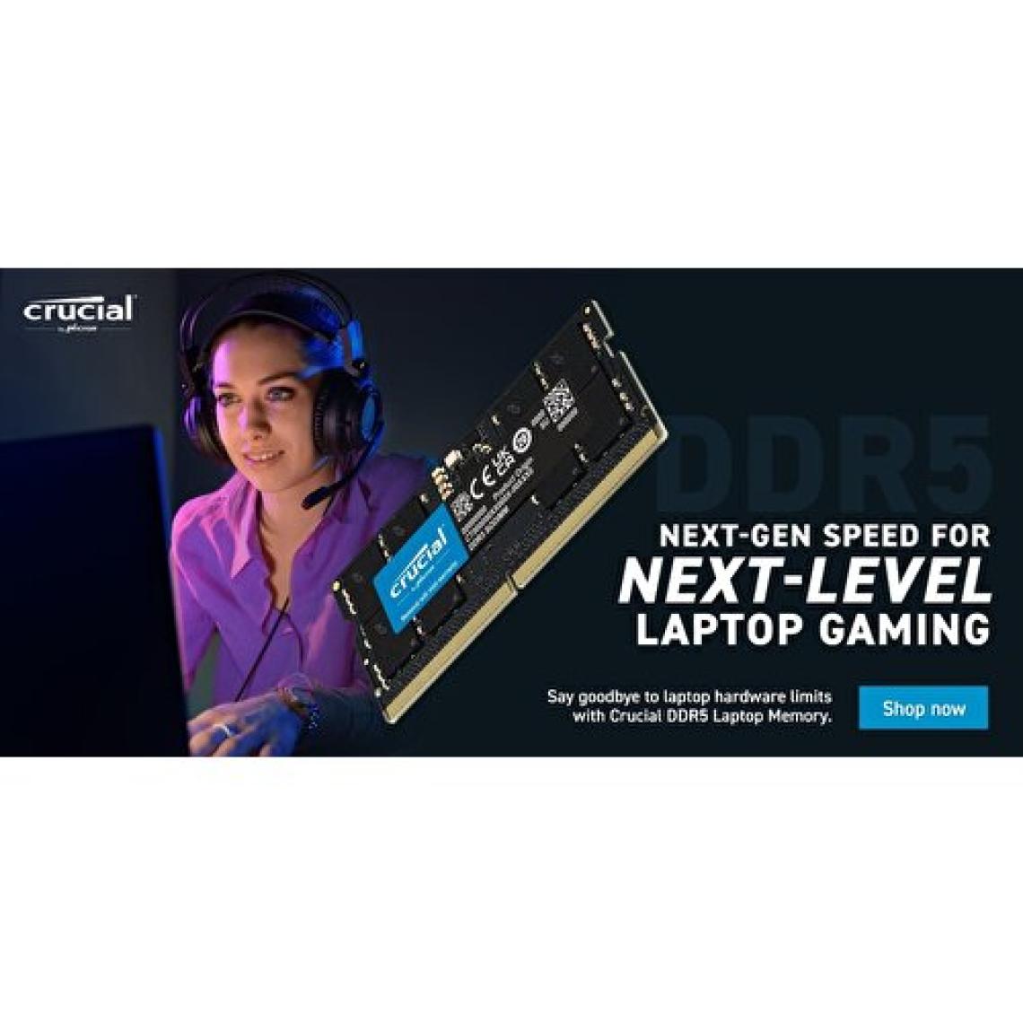 Crucial 8gb Ddr5 4800 Sodımm CL40 (16GBIT) CT8G48C40S5 Notebook Ram Bellek