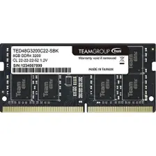 Team Elite 8 GB 3200MHZ Ddr4 Notebook Ram TED48G3200C22