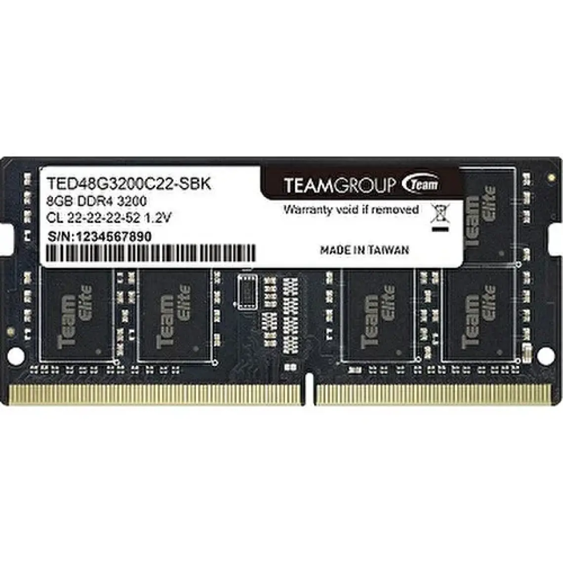 Team Elite 8 GB 3200MHZ Ddr4 Notebook Ram TED48G3200C22