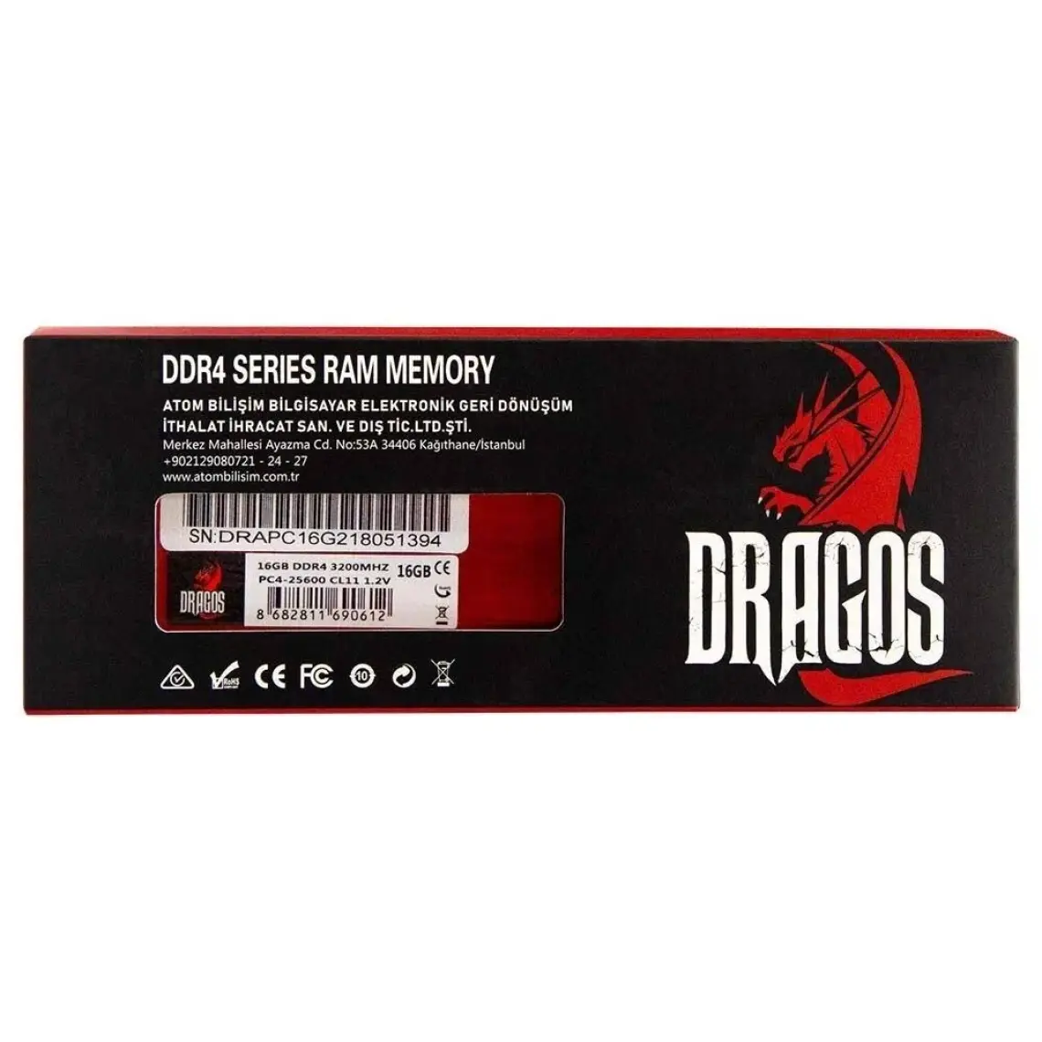 Dragos Frost 16GB Ddr4 3200MHZ Pc Ram