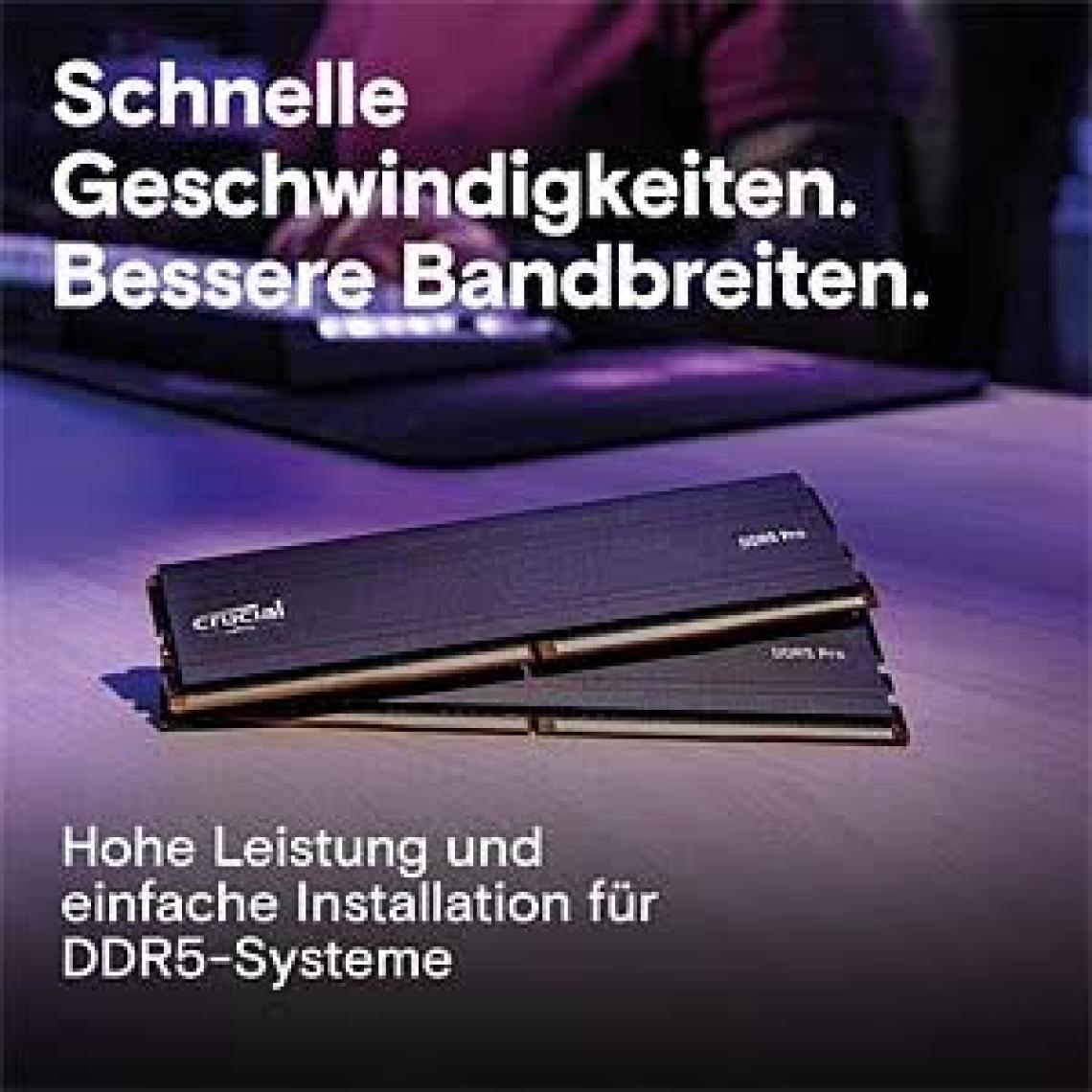 Crucial Pro 16GB DDR5-5600 Udımm CL46 Masaüstü Pc Ram Bellek CP16G56C46U5