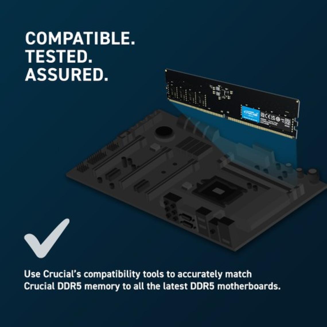 Crucial 8GB 4800MHz DDR5 CL40 Ram - CT8G48C40U